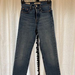 NWOT Levi's Wedgie High Waist Crop Straight Leg Jeans Jive Sound 23x26